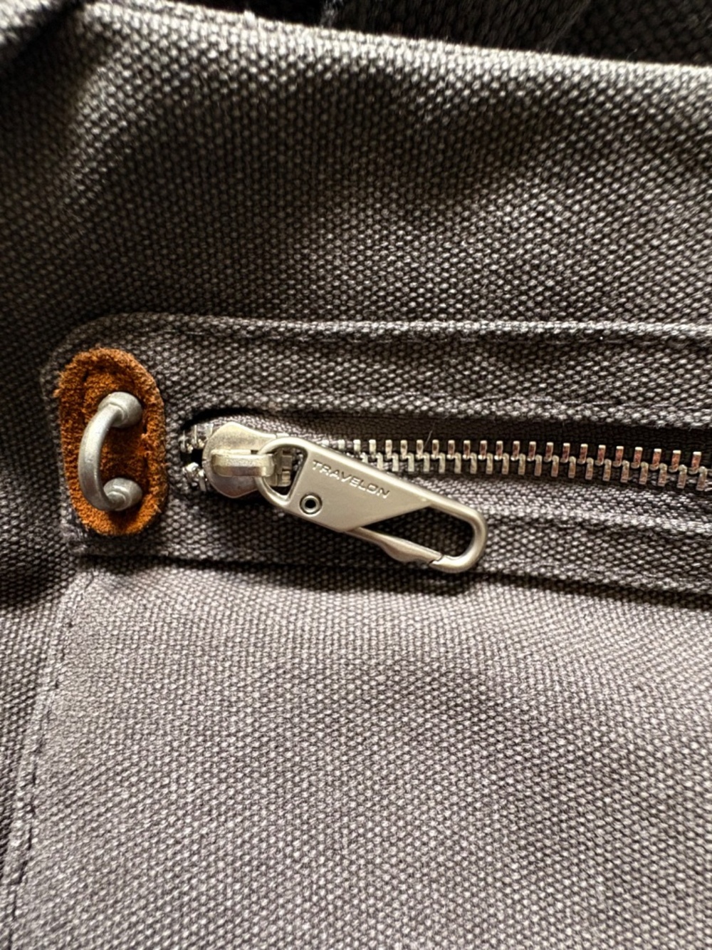 Travelon 5-Point Anti-Theft Pewter Heritage Hobo Bag Crossbody Canvas 10"x12"x3" - Picture 2 of 14